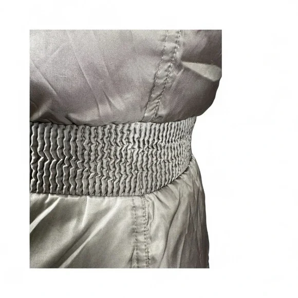 Victoria's Secret Beige Puffer Coat Cinched Full Zip Hooded Women's S  Cabincore - Picture 6 of 10